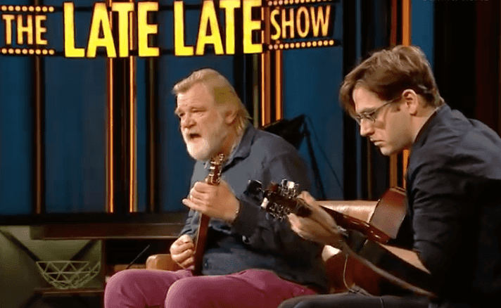 Brendan Gleeson blows viewers away with rare musical performance on Late Late Show