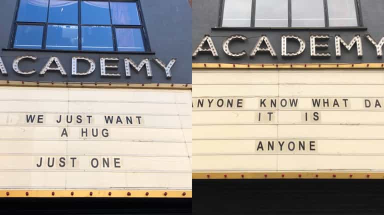 The Academy has been knocking it out of the park with their isolation signs