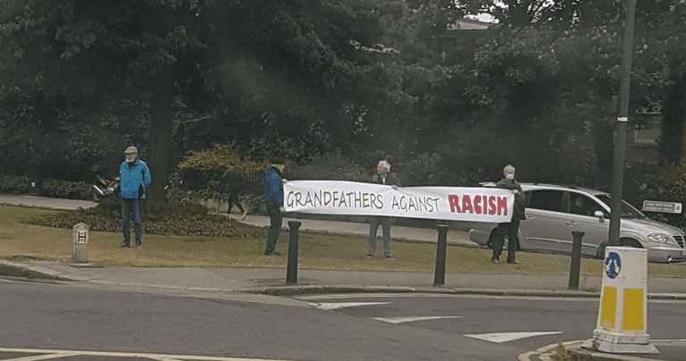 Twitter praises ‘Grandfathers against racism’ protesting outside US Embassy