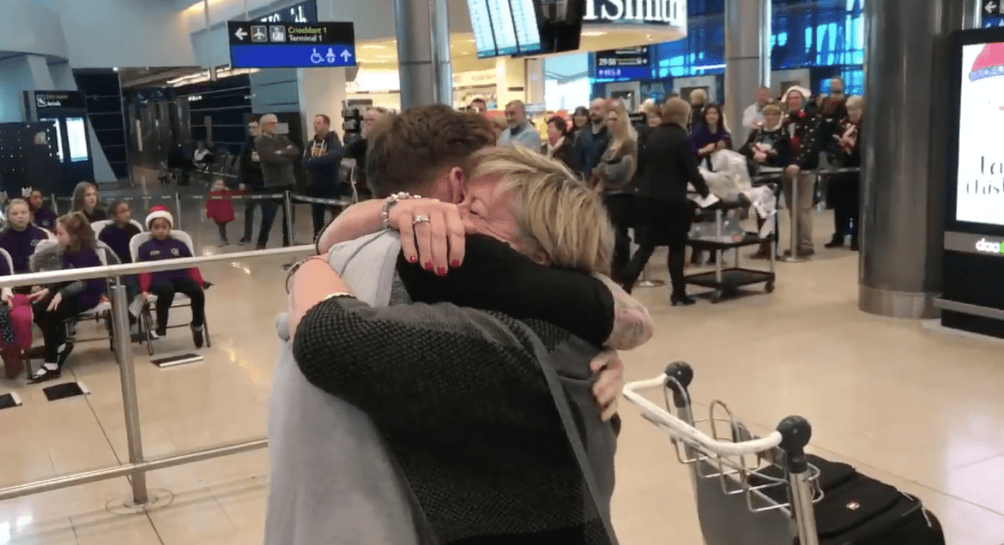 WATCH: Dublin Airport shares emotional history of people arriving for Christmas