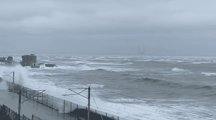 WATCH: Powerful waves leave DART line submerged in water at Seapoint