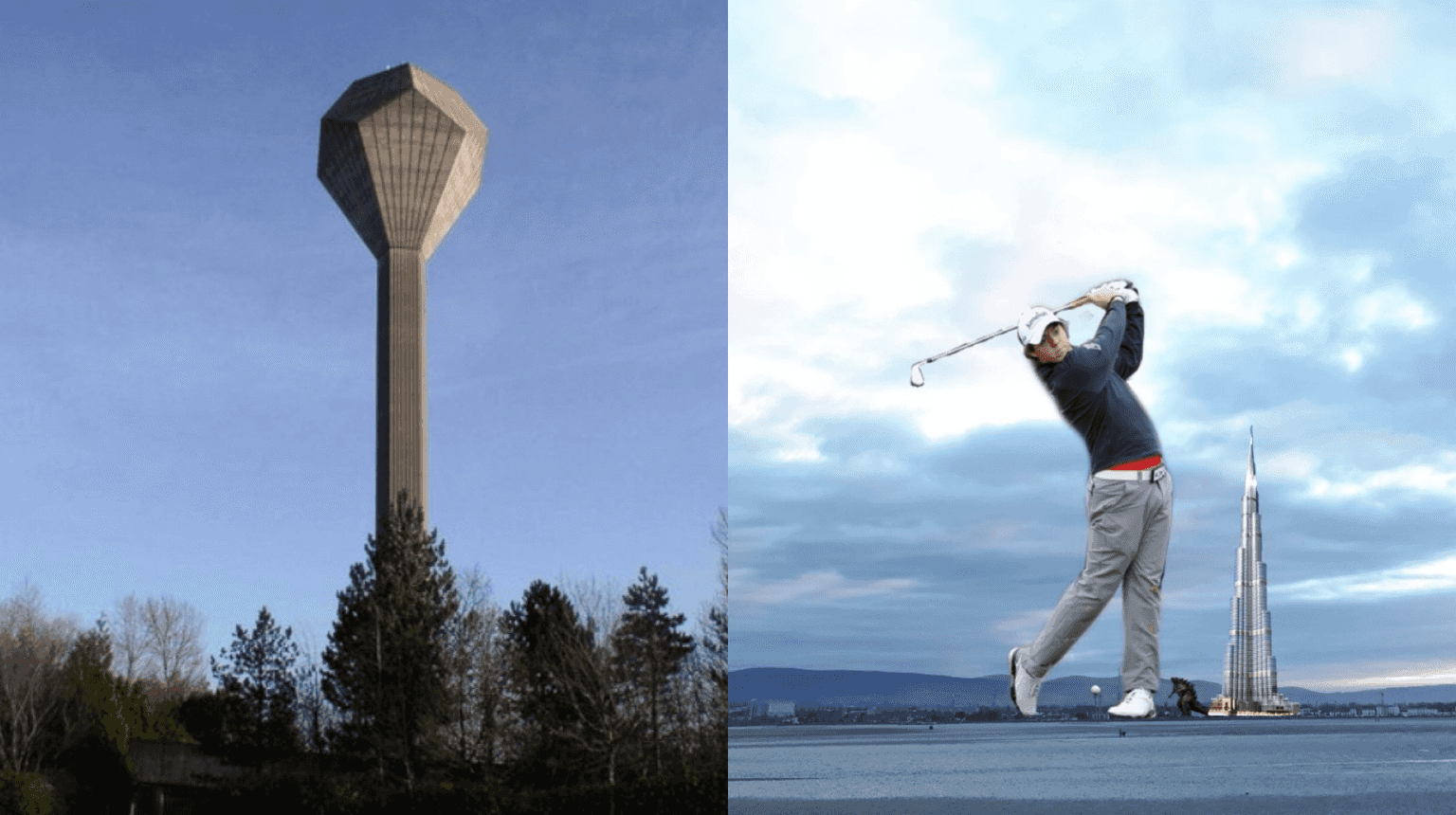 ‘If the tower were a golf tee, how tall would the golfer be’ – One Twitter user did the maths
