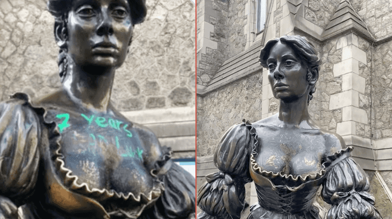 Molly Malone statue defaced for the second time in a week