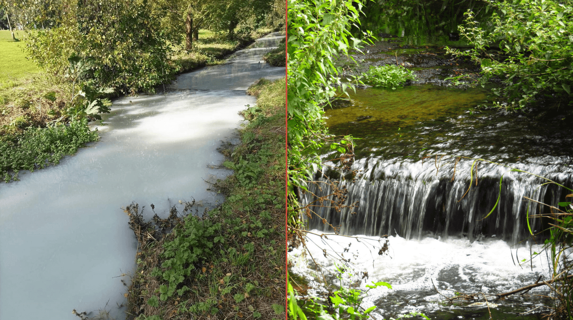 Milk-coloured water running through the River Poddle sparks pollution concerns