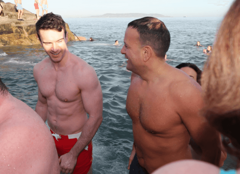 Leo Varadkar went for a Christmas dip at the Forty Foot Leo Varadkar went for a Christmas dip at the Forty Foot