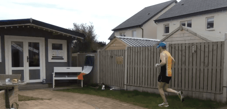 Dublin man running backyard marathon in his tiny garden for charity Dublin man running backyard marathon in his tiny garden for charity