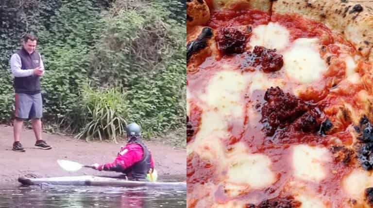WATCH: Hungry Dubliners kayak across the Liffey in elaborate pizza rescue mission WATCH: Hungry Dubliners kayak across the Liffey in elaborate pizza rescue mission