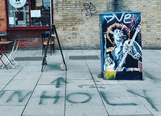 Owner of Smithfield café shares picture of graffiti daubed outside premises Owner of Smithfield café shares picture of graffiti daubed outside premises