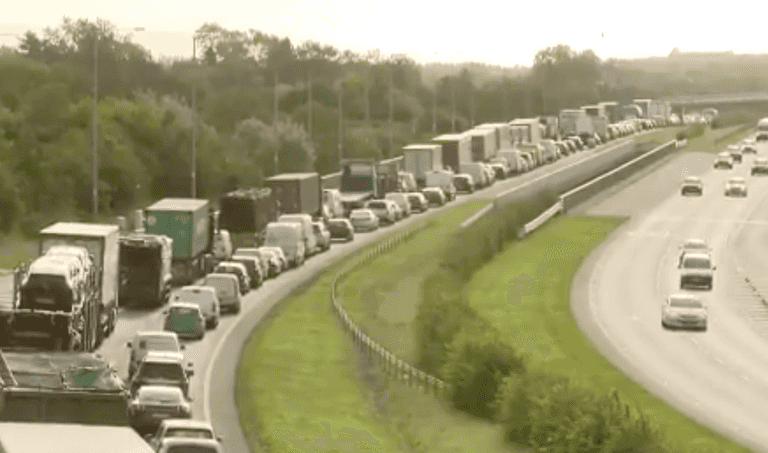 There were massive queues on the M50 as Operation Fanacht got underway today There were massive queues on the M50 as Operation Fanacht got underway today