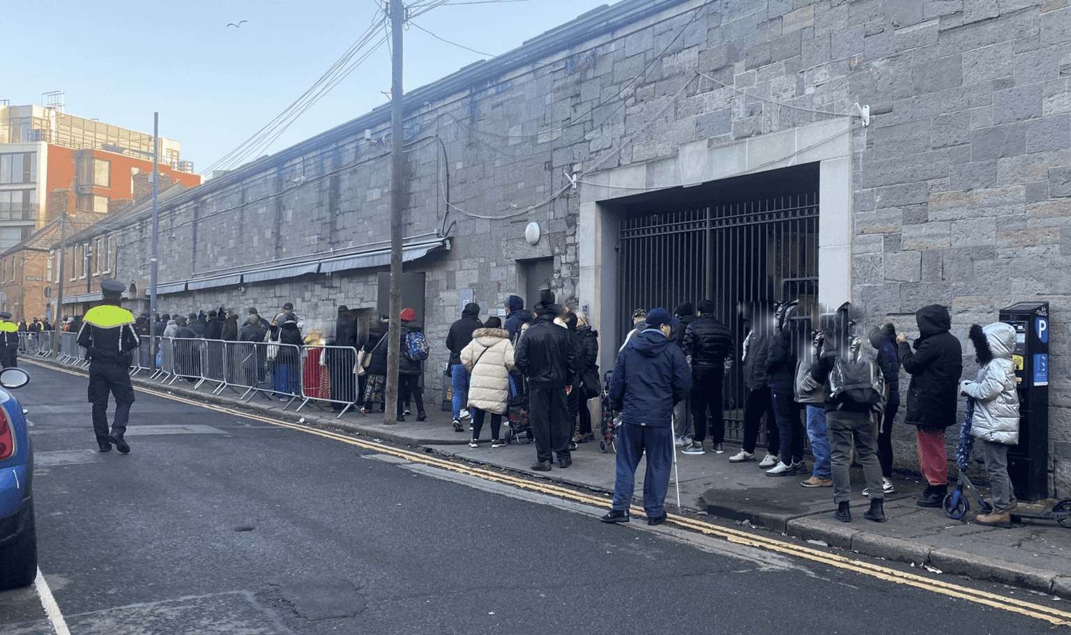 Thousands queue at the Capuchin Day Centre for food vouchers