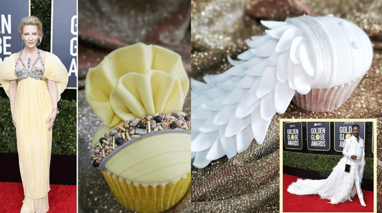 These Golden Globes inspired cupcakes look almost too good to eat These Golden Globes inspired cupcakes look almost too good to eat