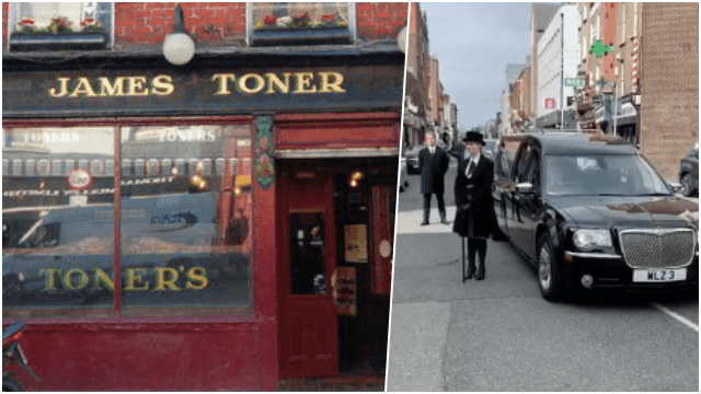 Emotional moment Toners owner receives poignant send-off from Baggot Street pub Emotional moment Toners owner receives poignant send-off from Baggot Street pub