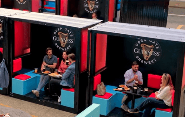 Guinness Open Gate Brewery has opened a new beer garden with food served to outdoor snugs