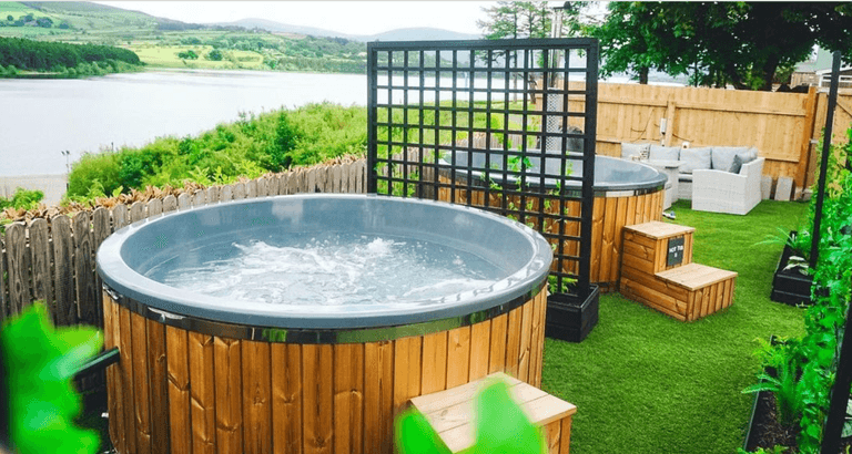 This brand new outdoor spa has the most stunning views This brand new outdoor spa has the most stunning views