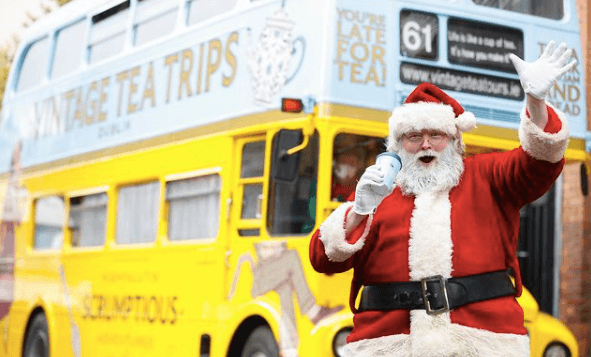 Ever wanted to have afternoon tea on a bus with Santa? Your prayers have been answered Ever wanted to have afternoon tea on a bus with Santa? Your prayers have been answered