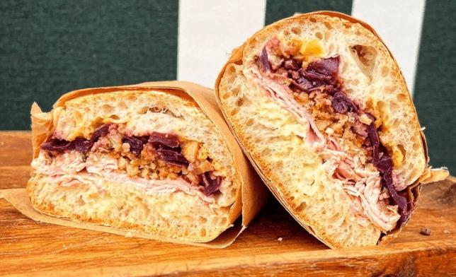 This Baggot Street deli is doing a sambo with Christmas tree mayo! This Baggot Street deli is doing a sambo with Christmas tree mayo!