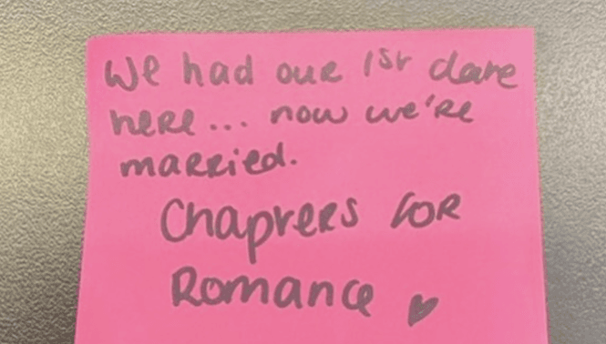This post-it note left at Chapters Bookstore will get you all in your feels This post-it note left at Chapters Bookstore will get you all in your feels