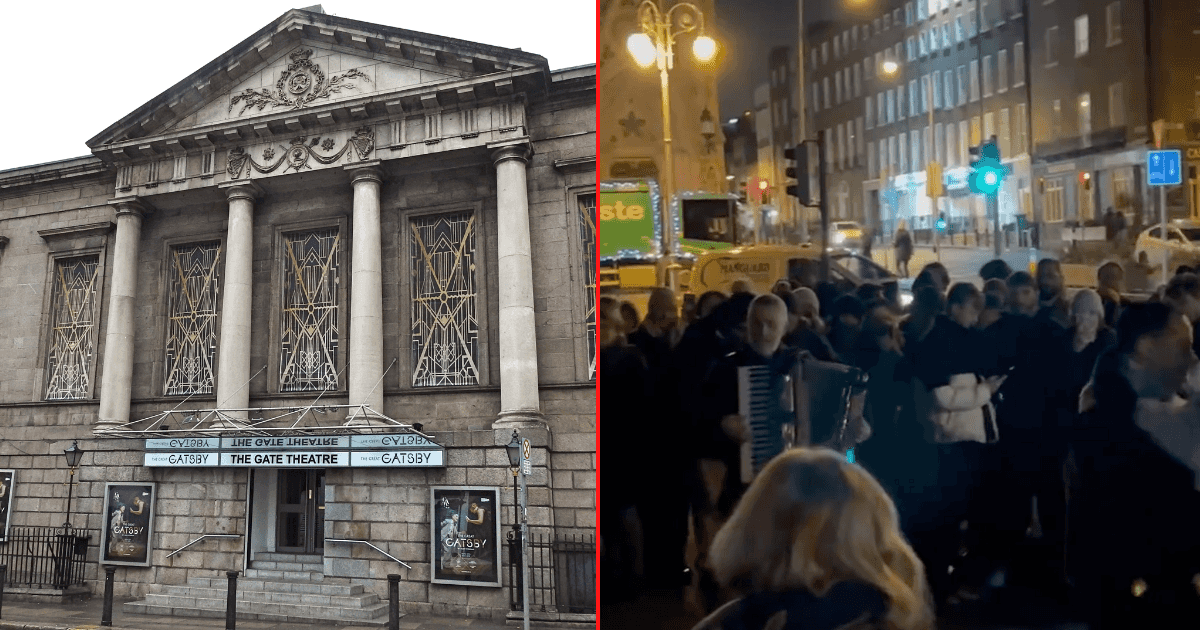 The Gate performance of PIAF continued outdoors amid fire alarm evacuation
