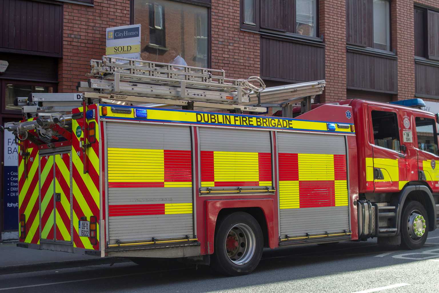 Three adults and three children have been rescued from a house fire in Dublin