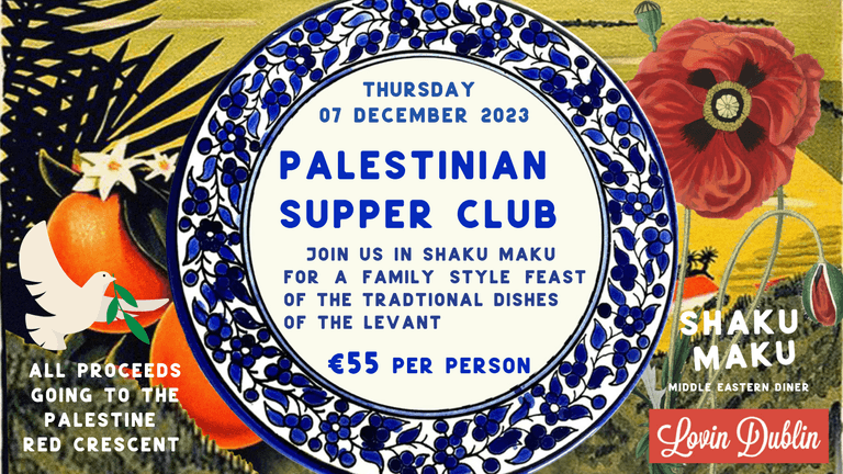 We are partnering with Shaku Maku on a family-style supper club for Palestine next week We are partnering with Shaku Maku on a family-style supper club for Palestine next week