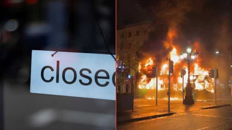 ‘Dublin is burning’ Umpteen Dublin businesses close their doors to an ongoing city centre riot ‘Dublin is burning’ Umpteen Dublin businesses close their doors to an ongoing city centre riot