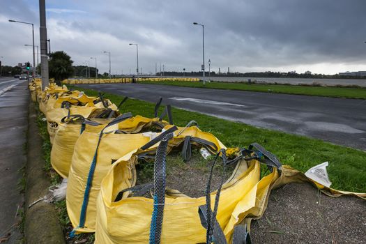 sand bags in the city as expert warns 'it's only a matter of time' before storm submerges Dublin underwater