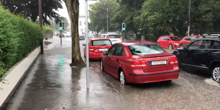WATCH: Heavy rainfall has resulted in flooding in Malahide