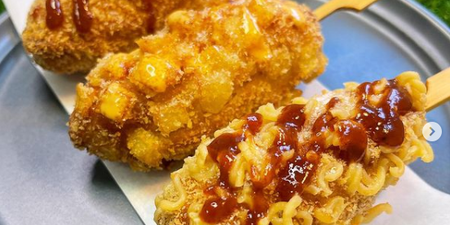 This Korean takeaway is doing ramen crust corn dogs!