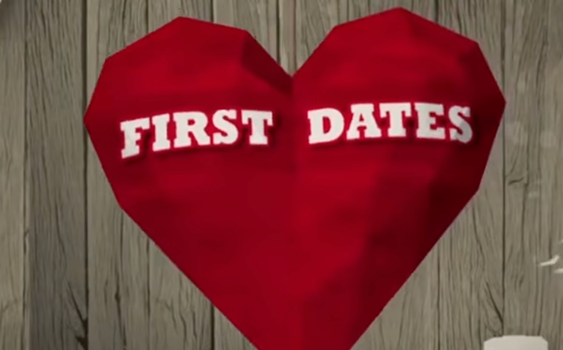 Red heart with "First Dates" written inside