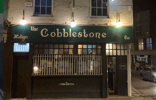 exterior of the cobblestone pub